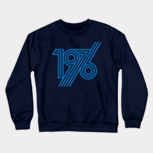 1976 style 70`s blue line Crewneck Sweatshirt